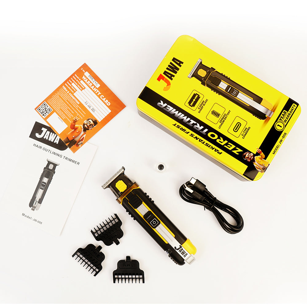 Jawa JW-008 Zero Trim Lithium Battery Trimmer | Pakistan's First 0.00mm Precision Trimmer