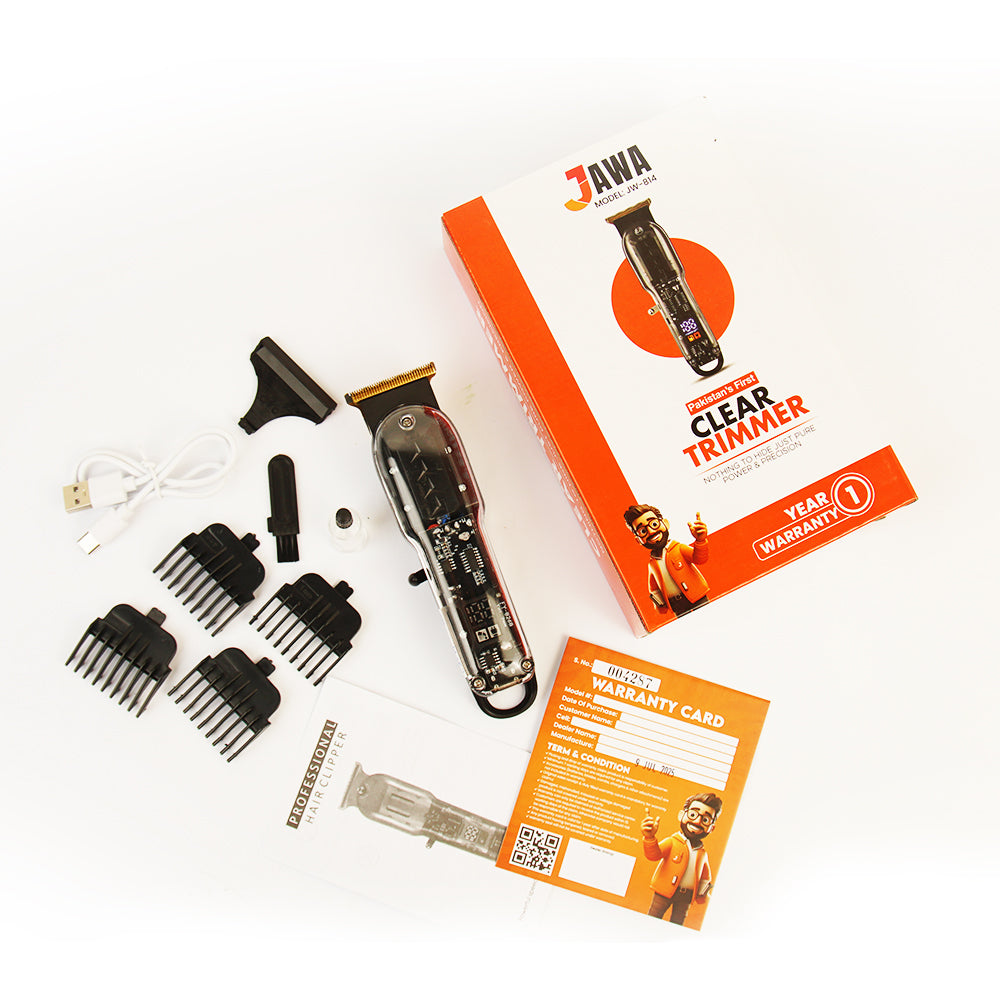 Jawa JW-814 Clear Trimmer | Pakistan's First Transparent Design Trimmer | Pure Power & Precision
