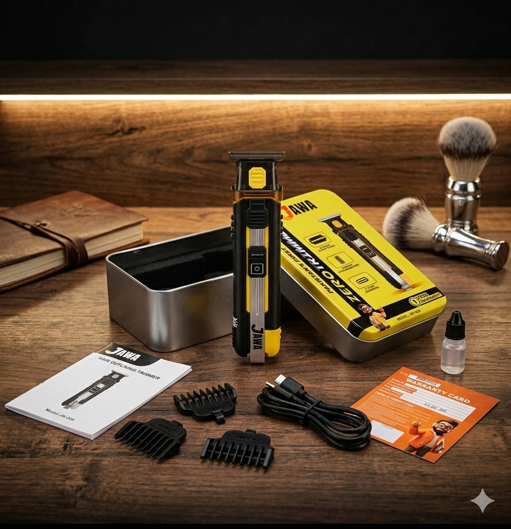 Jawa JW-008 Zero Trim Lithium Battery Trimmer | Pakistan's First 0.00mm Precision Trimmer