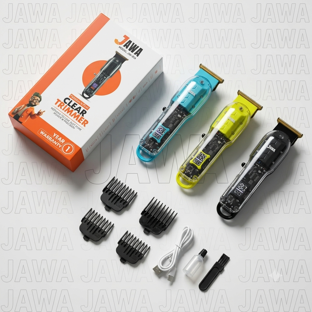 Jawa JW-814 Clear Trimmer | Pakistan's First Transparent Design Trimmer | Pure Power & Precision