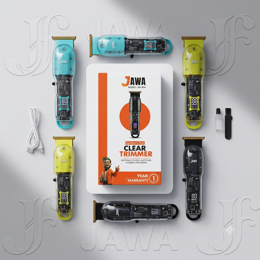 Jawa JW-814 Clear Trimmer | Pakistan's First Transparent Design Trimmer | Pure Power & Precision